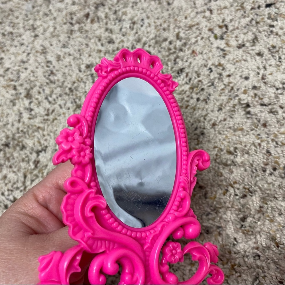 Barbie doll parlor toy chair vintage 1999 pink Mattel girls toys mirror - Picture 10 of 10